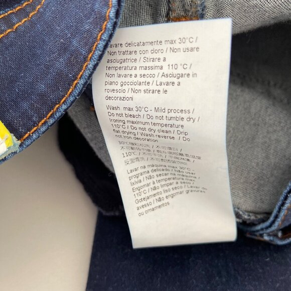 Rare Iceberg Disney Alice Embroidered Skinny Jeans Collectible Designer Denim 27 - Picture 10 of 16